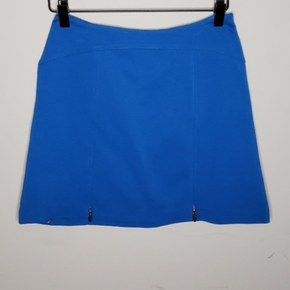 Cooperative Electric Blue Mini Skirt With Zipper Accents